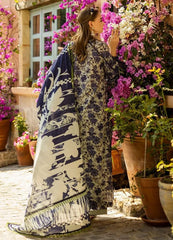 Ethereal Digital Elegance with Embroidered Organza Details