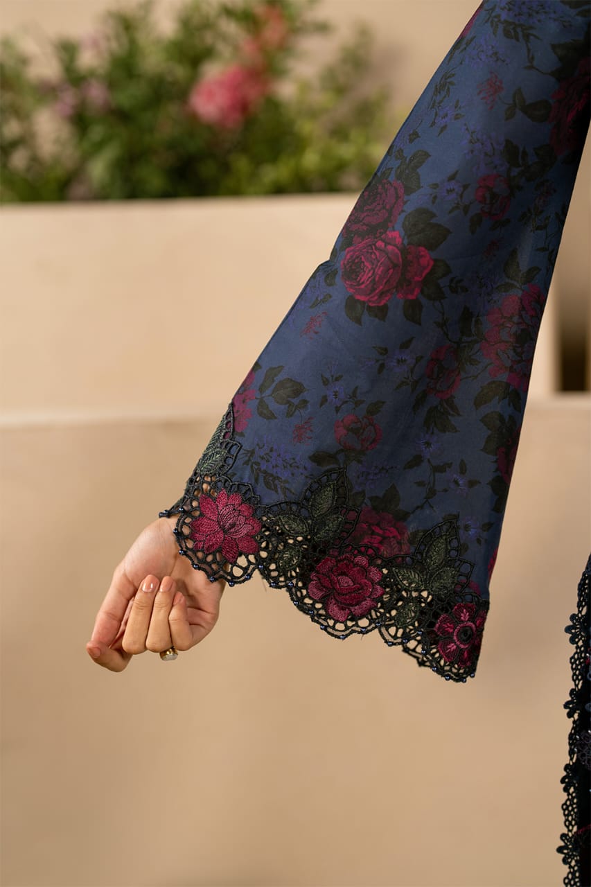 Luxury Digital Elegance with Chiffon Grace & Organza Embroidery