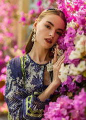 Ethereal Digital Elegance with Embroidered Organza Details