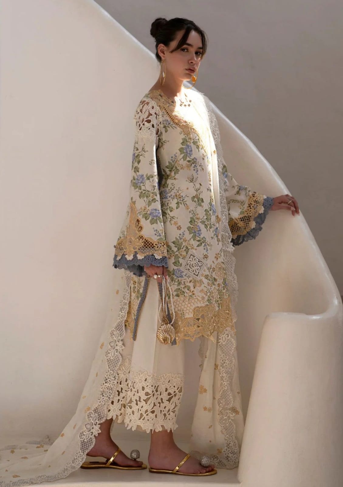 ✨ The Ultimate Digital Luxe Ensemble ✨  Unstitched 3-Piece – Where Art Meets Elegance