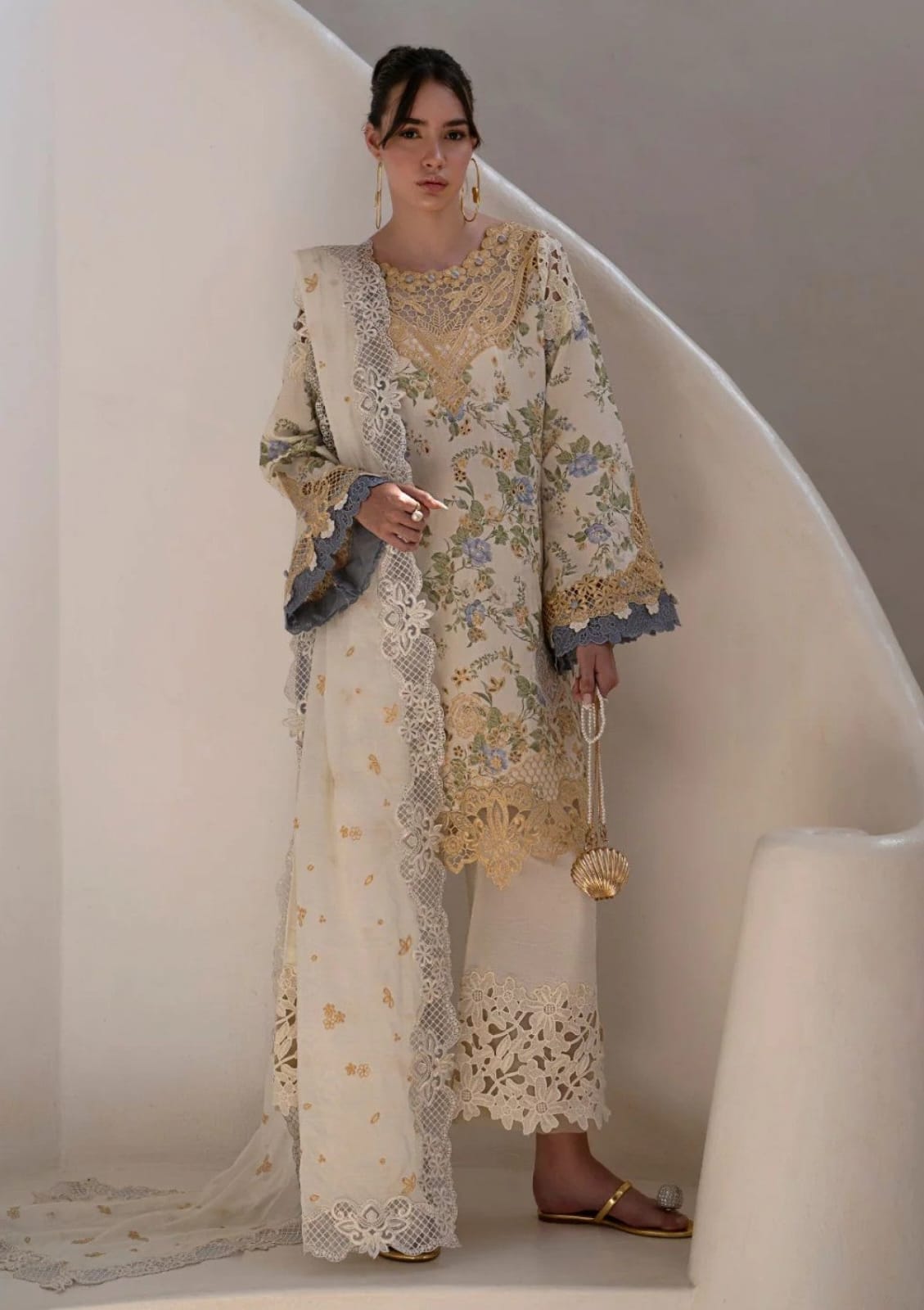 ✨ The Ultimate Digital Luxe Ensemble ✨  Unstitched 3-Piece – Where Art Meets Elegance